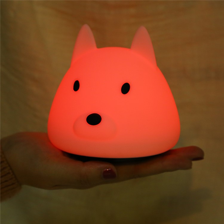 YOUOKLIGHT YK2305 Animal Dog Touch Sensor Colorful Silicone LED Night Light-12