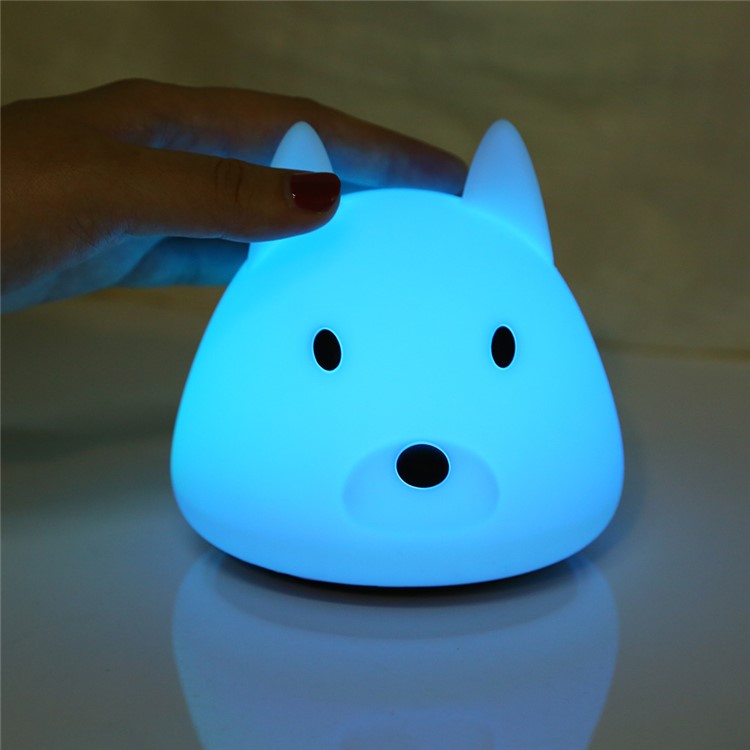 YOUOKLIGHT YK2305 Animal Dog Touch Sensor Colorful Silicone LED Night Light-13