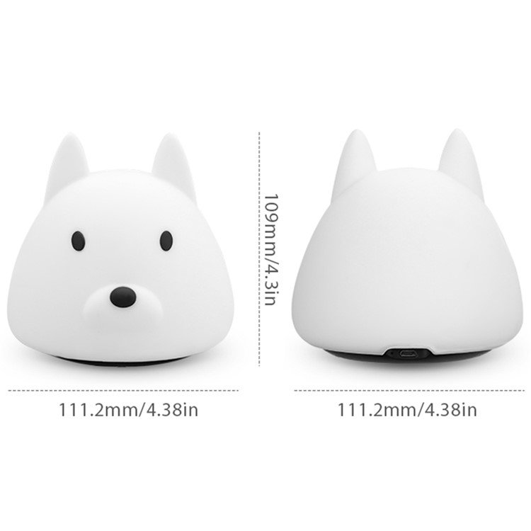 YOUOKLIGHT YK2305 Animal Dog Touch Sensor Colorful Silicone LED Night Light-3