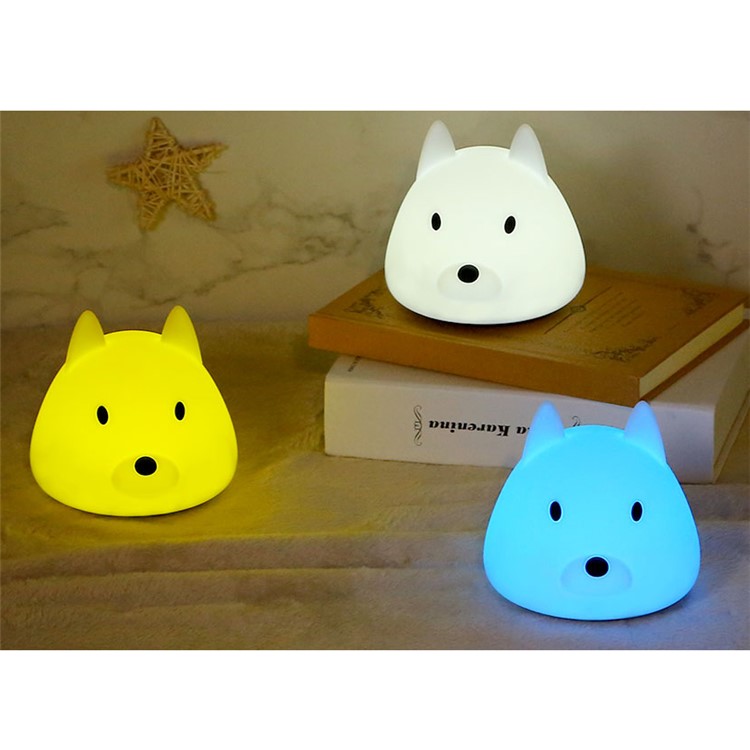YOUOKLIGHT YK2305 Animal Dog Touch Sensor Colorful Silicone LED Night Light-9
