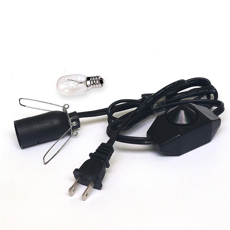 YOUOKLIGHT YK6618 E14 Cable De Reemplazo De La Lámpara De Sal Himalayo Con Interruptor Regulable - Enchufe Estadounidense-2