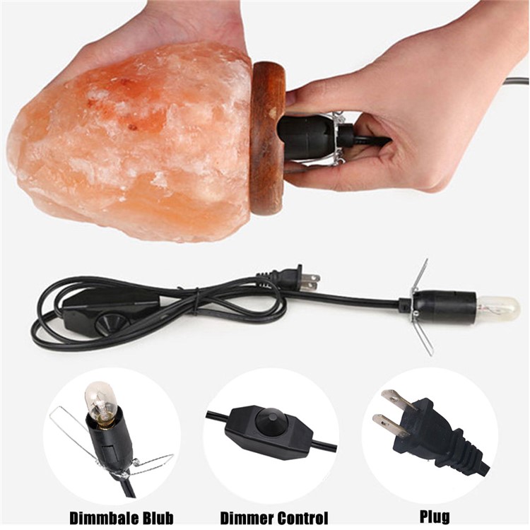 YOUOKLIGHT YK6618 E14 Cable De Reemplazo De La Lámpara De Sal Himalayo Con Interruptor Regulable - Enchufe Estadounidense-9