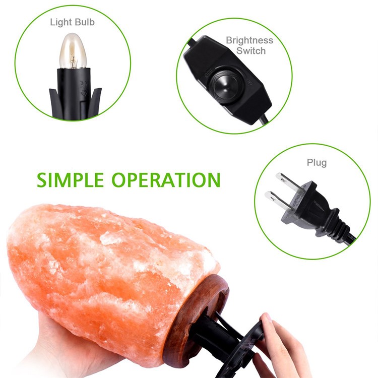 YOUOKLIGHT YK6621 Light Bulb + E12 Lamp Base Electric Power Dimmer Switch Cable for Himalayan Salt - US Plug-3