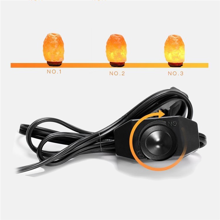 YOUOKLIGHT YK6621 Light Bulb + E12 Lamp Base Electric Power Dimmer Switch Cable for Himalayan Salt - US Plug-4