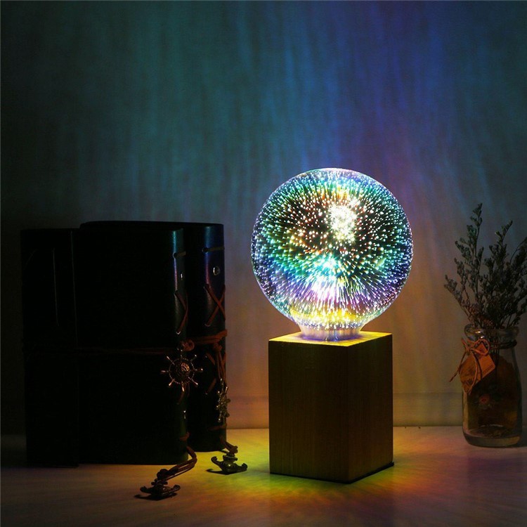 YOUOKLIGHT YK0855 E26/E27 Novelty Atmosphere 3D LED Fireworks Light Bulb, AC 85-265V-12
