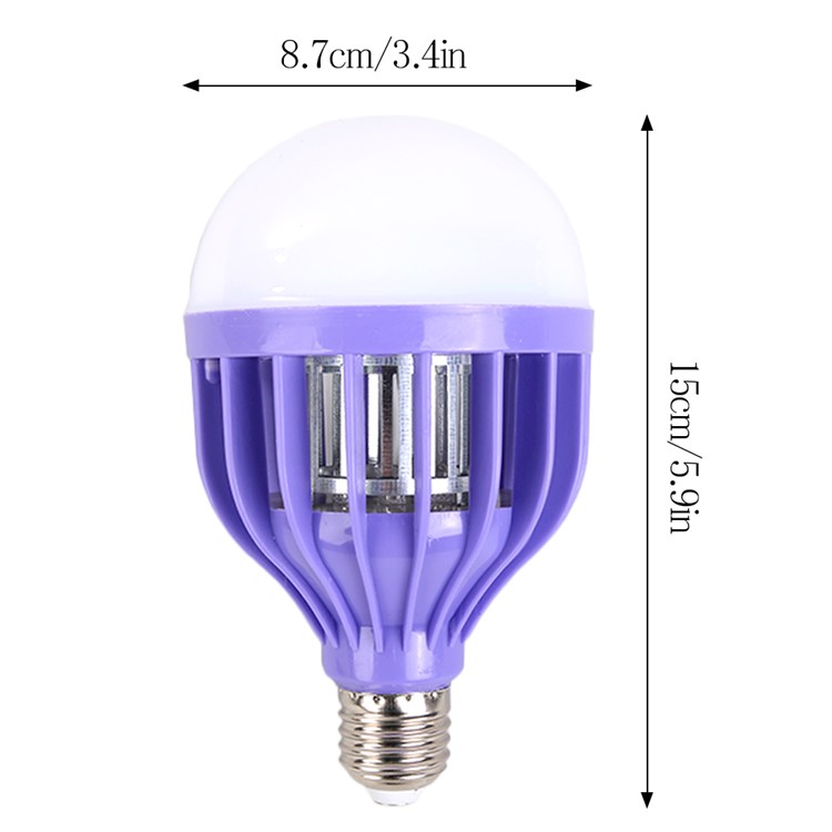 YOUOKLIGHT YK0068 12W 3-Mode Insect Fly Killer Mosquito Bug Zapper Lamp Light Bulb With E27 to EU Plug-10