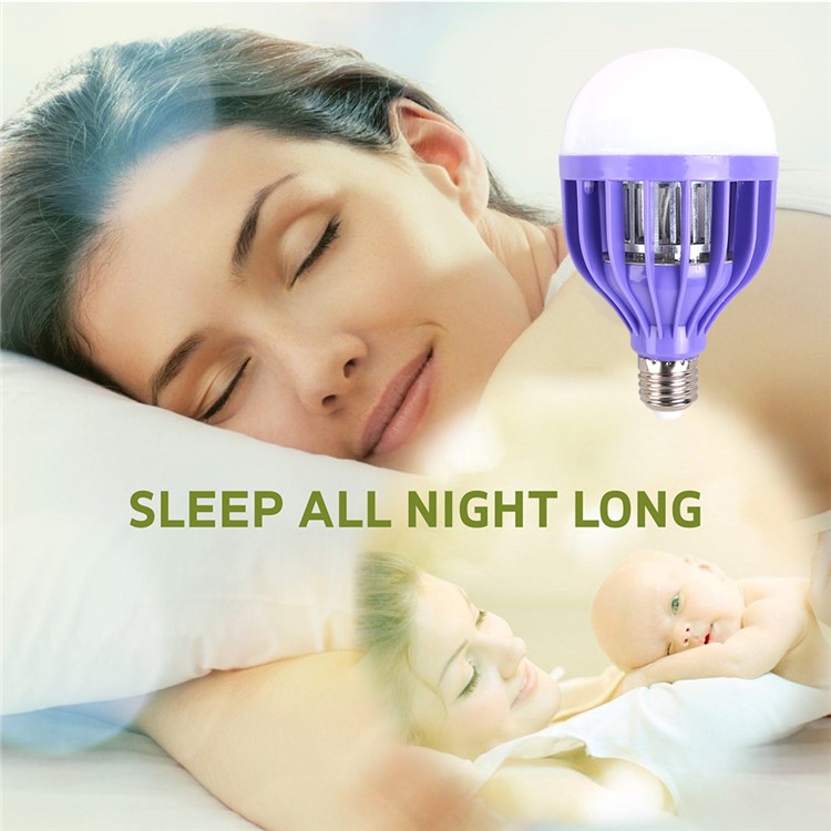 YOUOKLIGHT YK0068 12W 3-Mode Insect Fly Killer Mosquito Bug Zapper Lamp Light Bulb With E27 to EU Plug-15