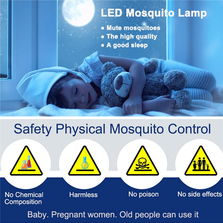YOUOKLIGHT YK0068 12W 3-Mode Insect Fly Killer Mosquito Bug Zapper Lamp Light Bulb With E27 to EU Plug-18