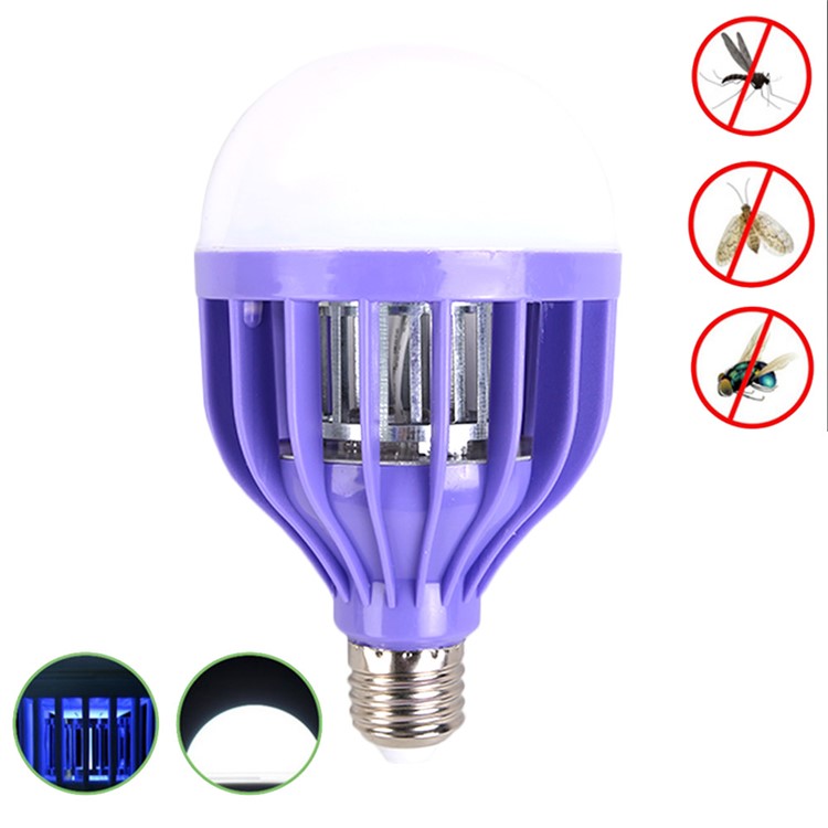 YOUOKLIGHT YK0068 12W 3-Mode Insect Fly Killer Mosquito Bug Zapper Lamp Light Bulb With E27 to EU Plug-2