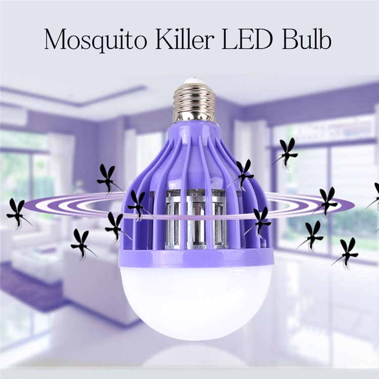 YOUOKLIGHT YK0068 12W 3-Mode Insect Fly Killer Mosquito Bug Zapper Lamp Light Bulb With E27 to EU Plug-9