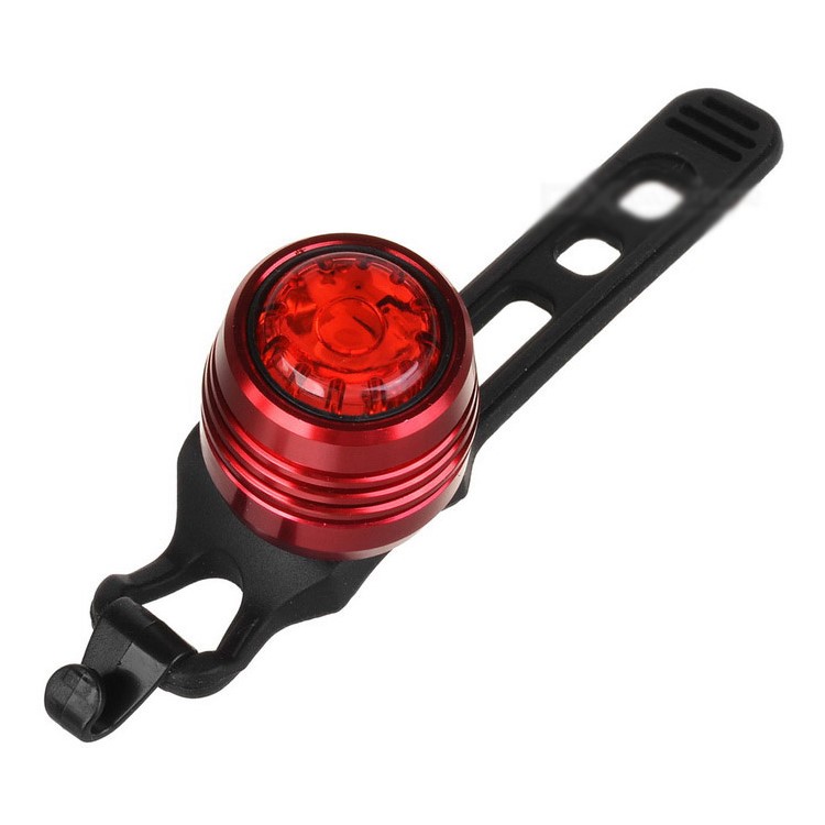 USB Rechargeable Bike Light Super Bright LED Bicycle Tail Light - Red Shell / Red Light-3