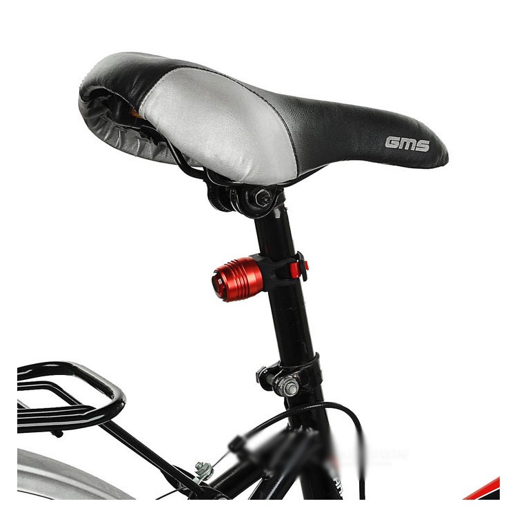 USB Rechargeable Bike Light Super Bright LED Bicycle Tail Light - Red Shell / Red Light-5