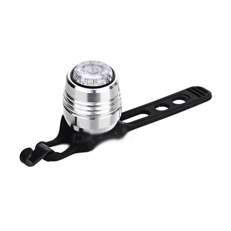 Super Bright LED Bicycle Tail Light USB Rechargeable Bike Light - Silver Shell / White Light-1
