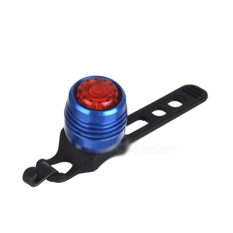 USB Rechargeable LED Bike Tail Light Bright Bicycle Rear Cycling Safety Light - Blue Shell / Red Light-3