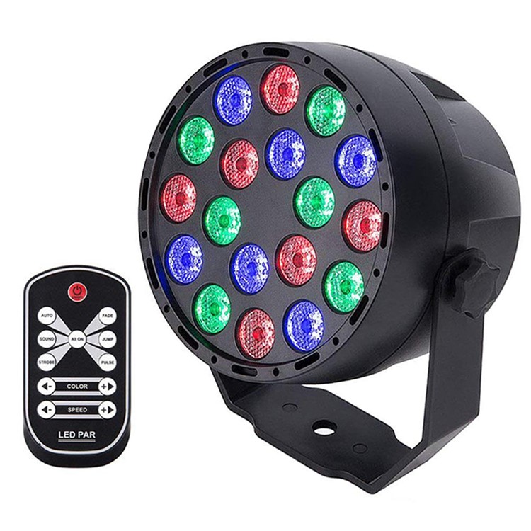 YOUOKLIGHT 18W LED Par Light RGB Magic Effect Stage Lighting with Remote Control - US Plug-1