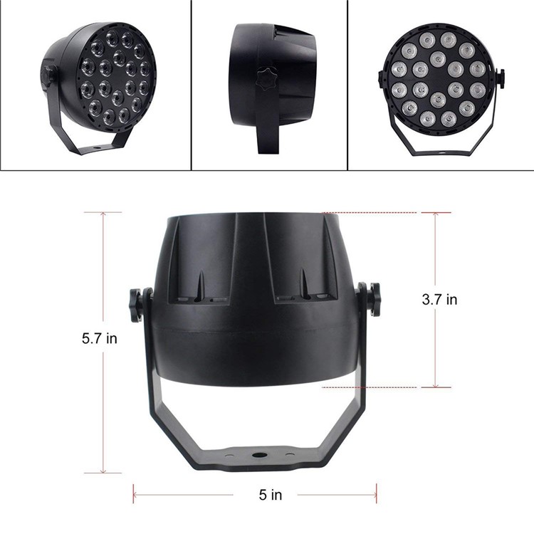 YOUOKLIGHT 18W LED Par Light RGB Magic Effect Stage Lighting with Remote Control - US Plug-10