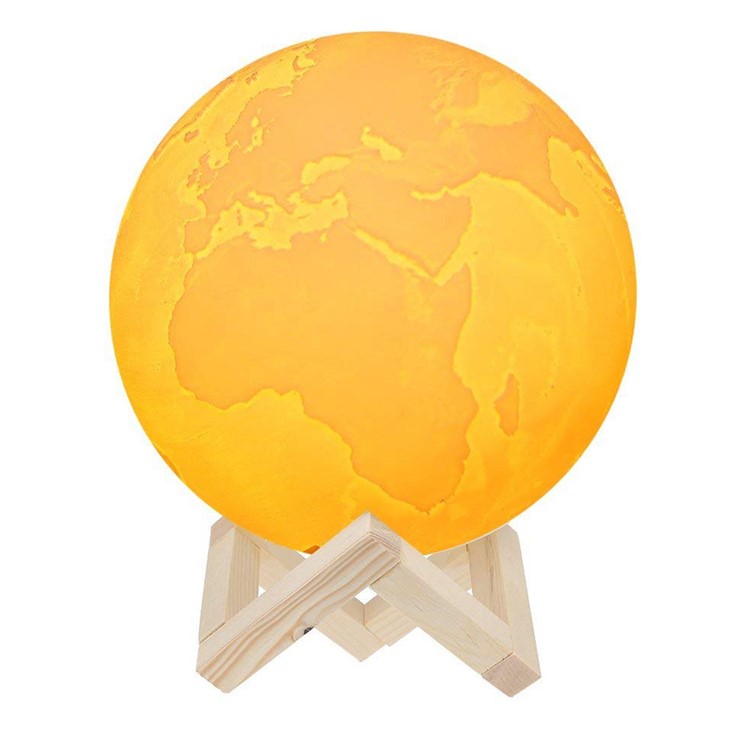 YOUOKLIGHT YK2317 15cm Touch Control and Adjustable Brightness 7 Colors Earth LED Night Lamp with Wood Stand-10