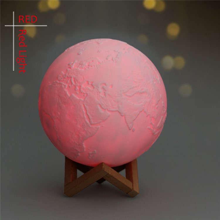 YOUOKLIGHT YK2317 15cm Touch Control and Adjustable Brightness 7 Colors Earth LED Night Lamp with Wood Stand-15
