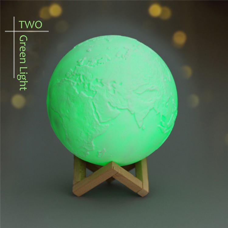 YOUOKLIGHT YK2317 15cm Touch Control and Adjustable Brightness 7 Colors Earth LED Night Lamp with Wood Stand-16