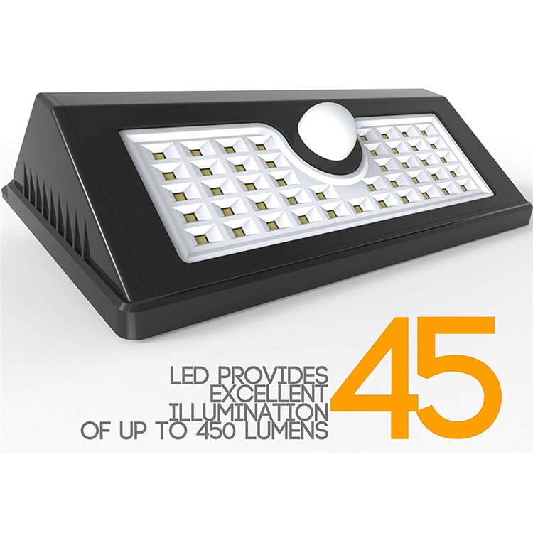 YOUOKLIGHT YK6407 IP65 Waterproof Solar Light PIR Motion Sensor Wall Lamp - White Light-8