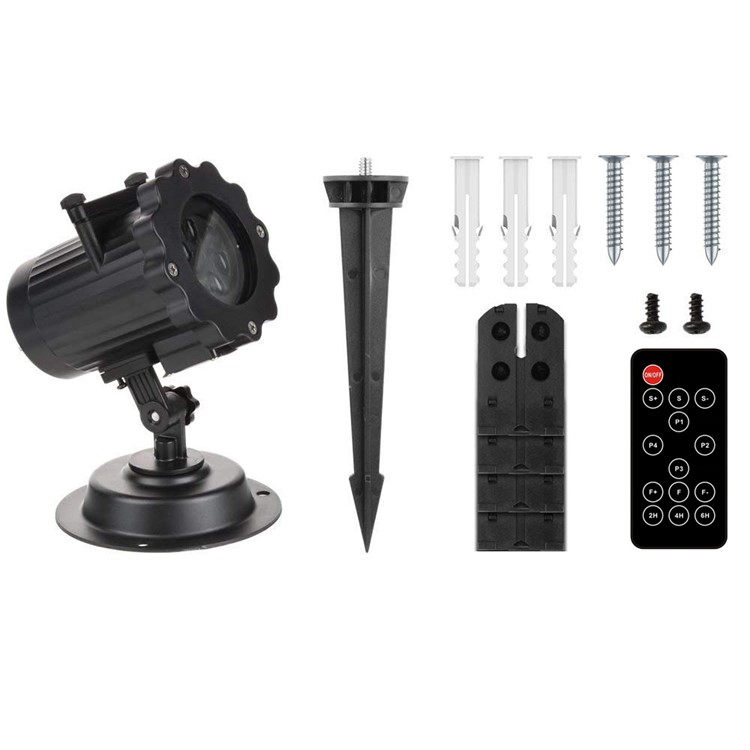 YouOKLIGHT YK2322 LED Projetor De Luz Com 4 Gobos Exclusivos Para O Natal Do Dia Das Bruxas Feriado Festa De Ano Novo - Plugue UE-11