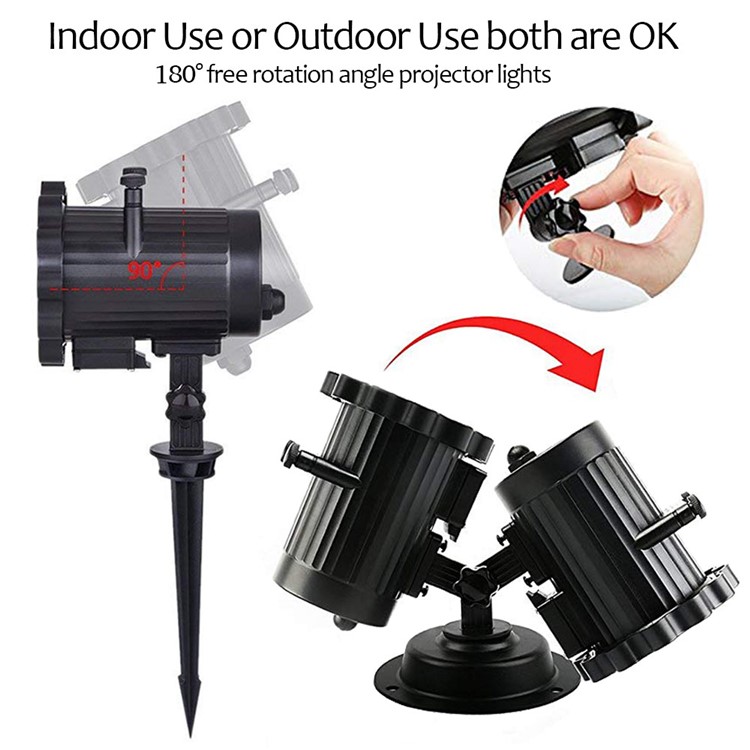 YouOKLIGHT YK2322 LED Projetor De Luz Com 4 Gobos Exclusivos Para O Natal Do Dia Das Bruxas Feriado Festa De Ano Novo - Plugue UE-9