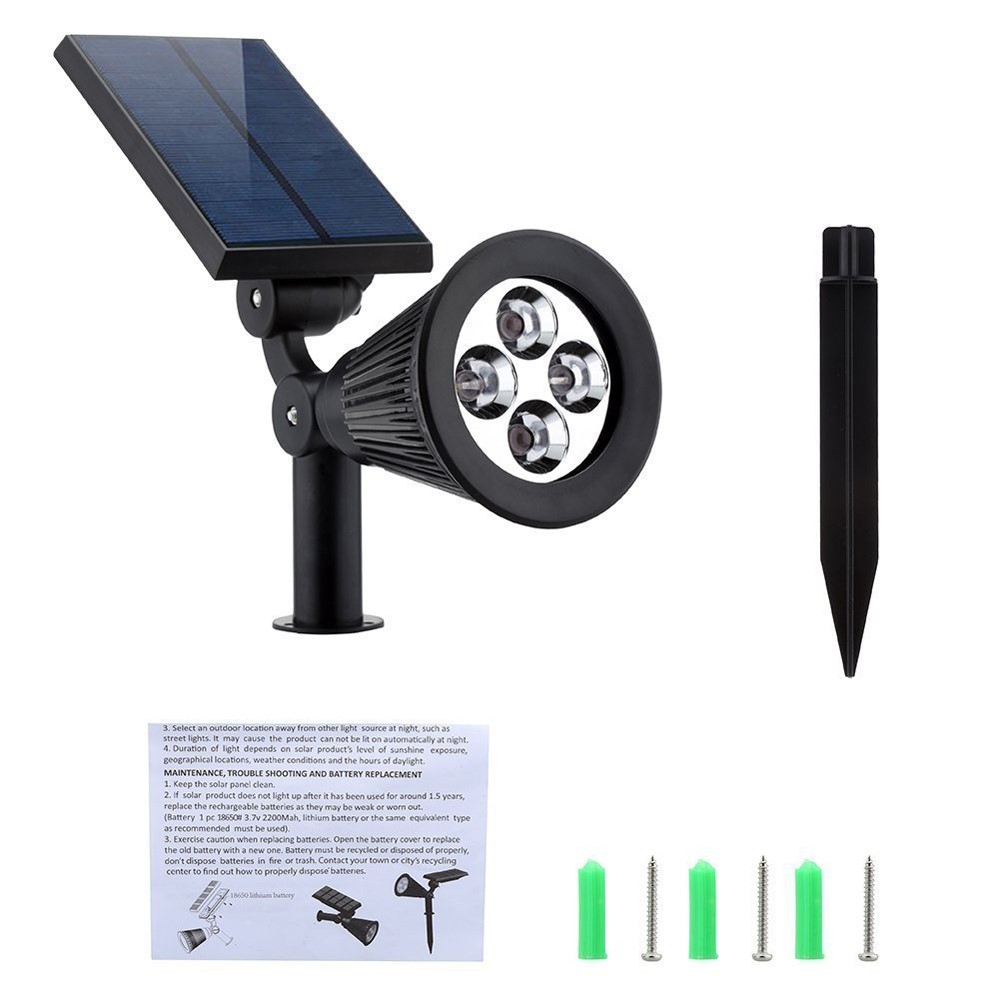 Light Control Solar LED Spotlight 200LM 6500K Waterproof Design - White-10