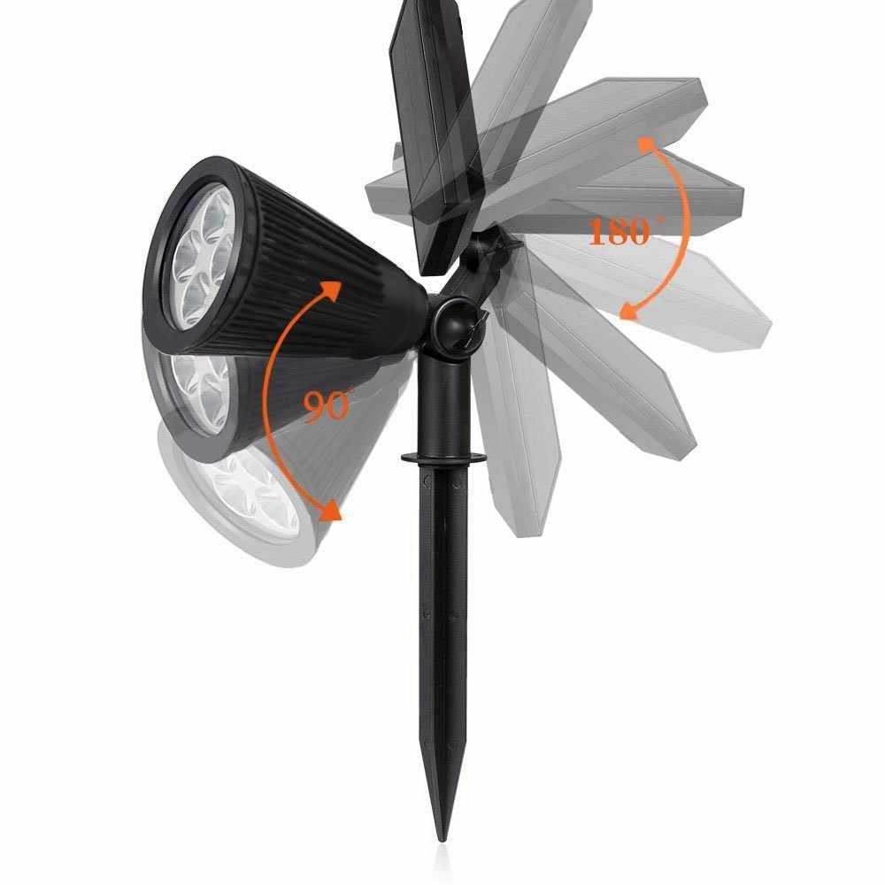 Light Control Solar LED Spotlight 200LM 6500K Waterproof Design - White-5