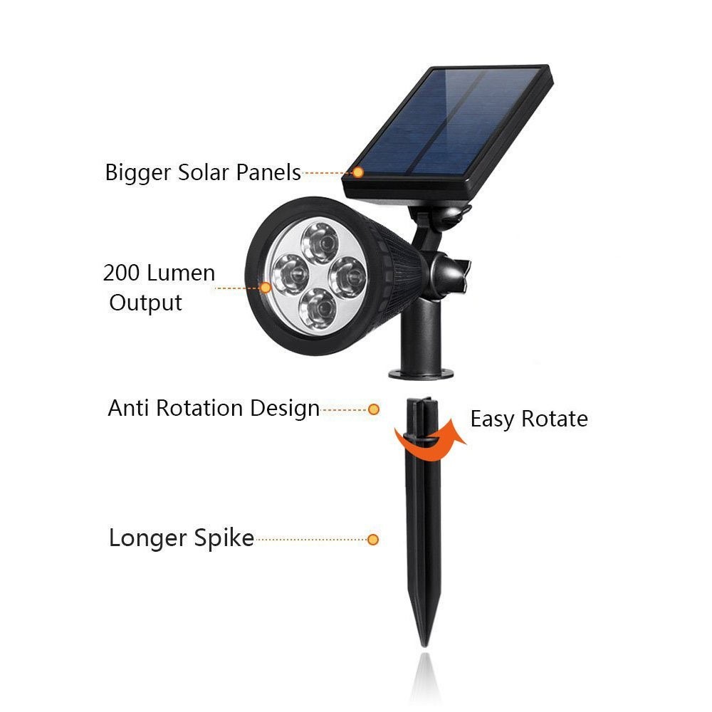 Light Control Solar LED Spotlight 200LM 6500K Waterproof Design - White-7