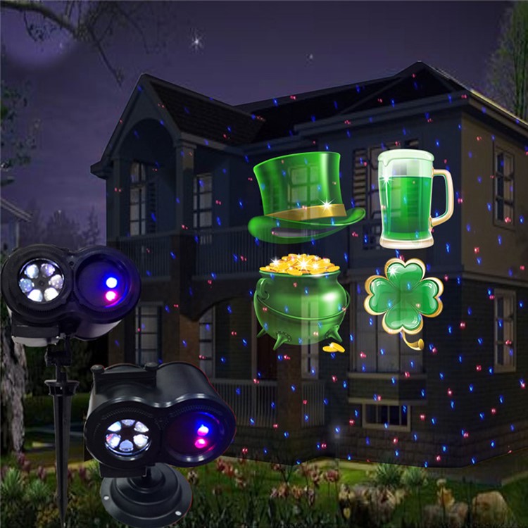 YOUOKLIGHT YK2320-EU 12 Cards LED Lawn Lamps Laser Spots Projector Holiday Party Lights - EU Plug-10