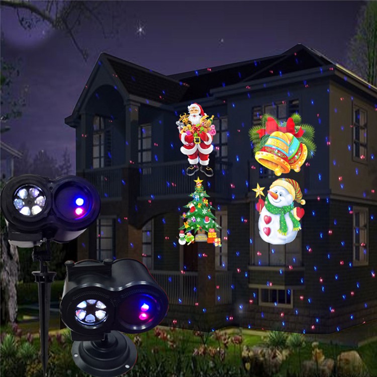 YOUOKLIGHT YK2320-EU 12 Cards LED Lawn Lamps Laser Spots Projector Holiday Party Lights - EU Plug-11