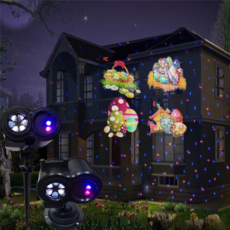 YOUOKLIGHT YK2320-EU 12 Cards LED Lawn Lamps Laser Spots Projector Holiday Party Lights - EU Plug-13