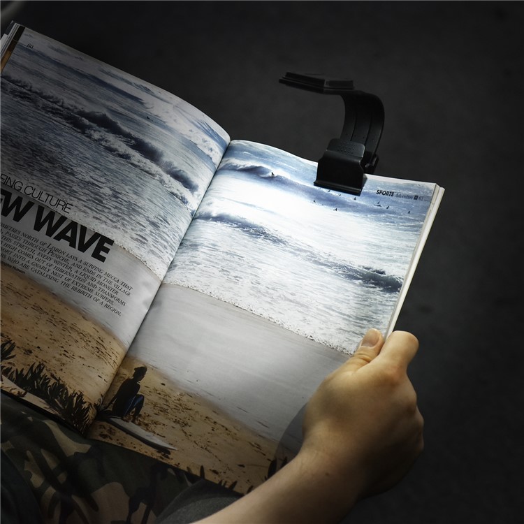 USB Aufladbare Buchleselampe LED Buchleuchte Mit Abnehmbarem Flexiblem Clip 4 Einstellbare Helligkeit-3