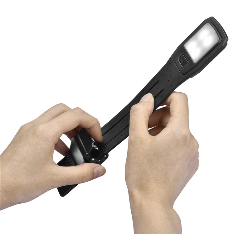USB Aufladbare Buchleselampe LED Buchleuchte Mit Abnehmbarem Flexiblem Clip 4 Einstellbare Helligkeit-7