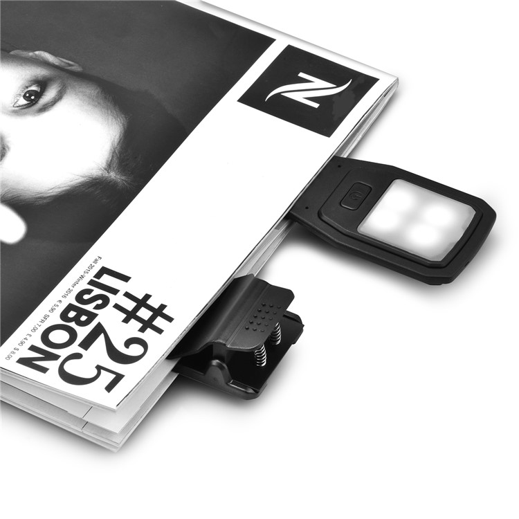 USB Aufladbare Buchleselampe LED Buchleuchte Mit Abnehmbarem Flexiblem Clip 4 Einstellbare Helligkeit-8