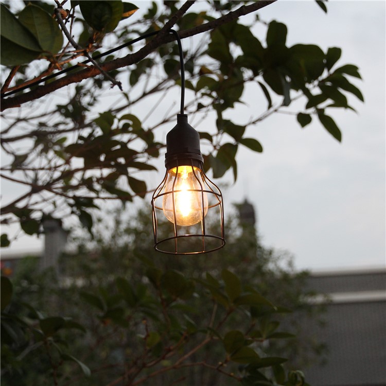 DS-9426 Waterproof Solar Powered Smart Discharge Hanging Light Pendant Lamp with Octagonal Iron Lampshade-6
