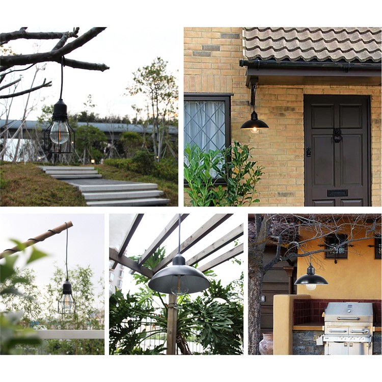DS-9426 Waterproof Solar Powered Smart Discharge Hanging Light Pendant Lamp with Octagonal Iron Lampshade-9