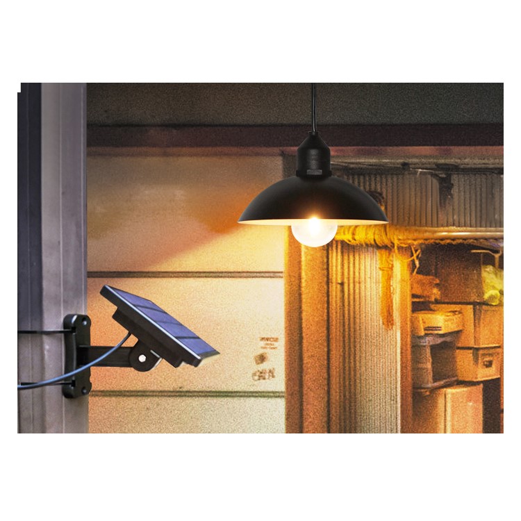 DS-9428 Solar Powered Smart Discharge Hanging Pendant Light with Stainless Steel Arc Lampshade-9