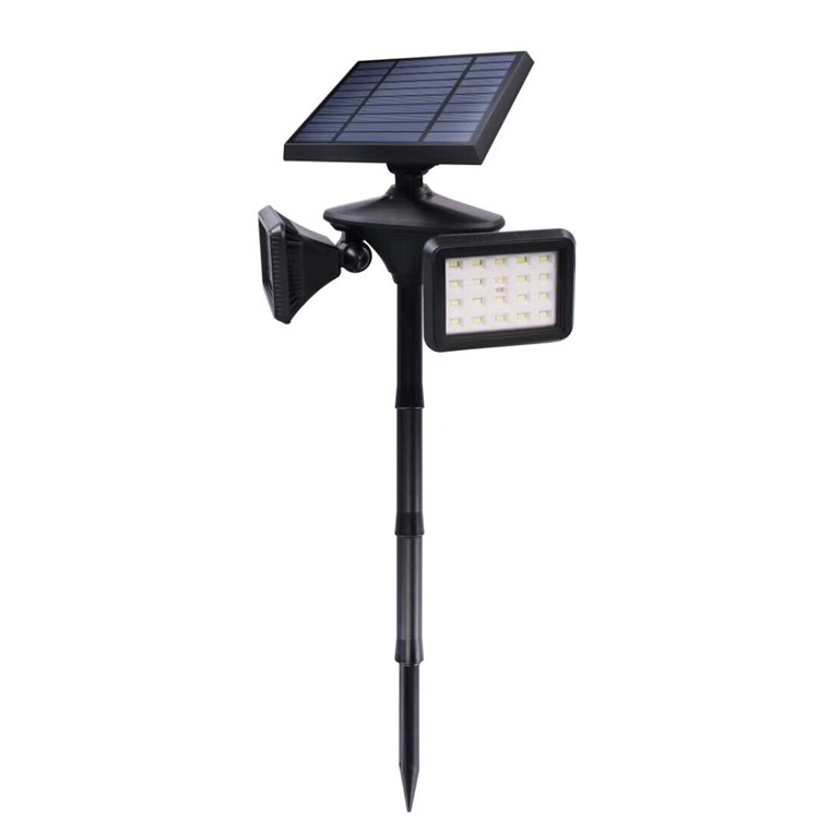 YH0508 Dual Head Solar Powered Motion Sensor Wall Light 600LM Waterproof Outdoor Lawn Lamp-4