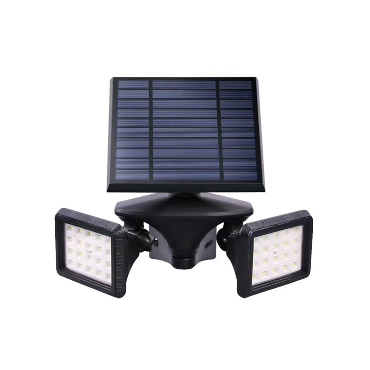YH0508 Dual Head Solar Powered Motion Sensor Wall Light 600LM Waterproof Outdoor Lawn Lamp-5