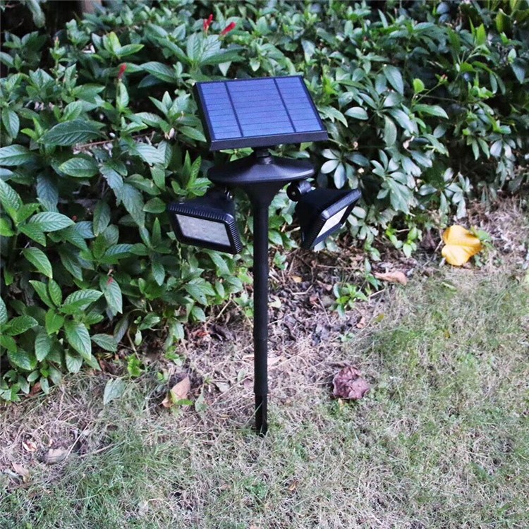 YH0508 Dual Head Solar Powered Motion Sensor Wall Light 600LM Waterproof Outdoor Lawn Lamp-8