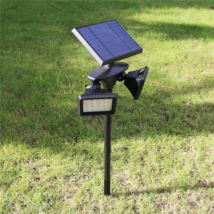 YH0508 Dual Head Solar Powered Motion Sensor Wall Light 600LM Waterproof Outdoor Lawn Lamp-9