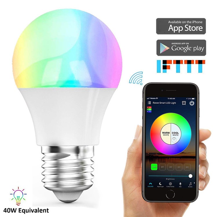 YOUOKLIGHT YK0074 LED Bluetooth Smart Bulb 4.5W E27 RGBW Color Changing LED Bluetooth 4.0 Smart Light Bulb-1