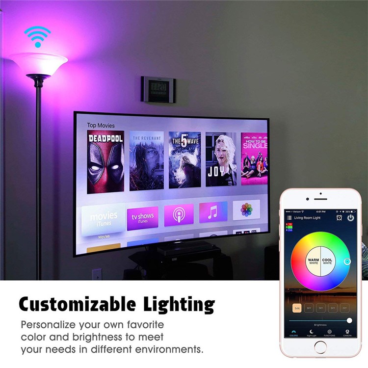 YOUOKLIGHT YK0074 LED Bluetooth Smart Bulb 4.5W E27 RGBW Color Changing LED Bluetooth 4.0 Smart Light Bulb-11