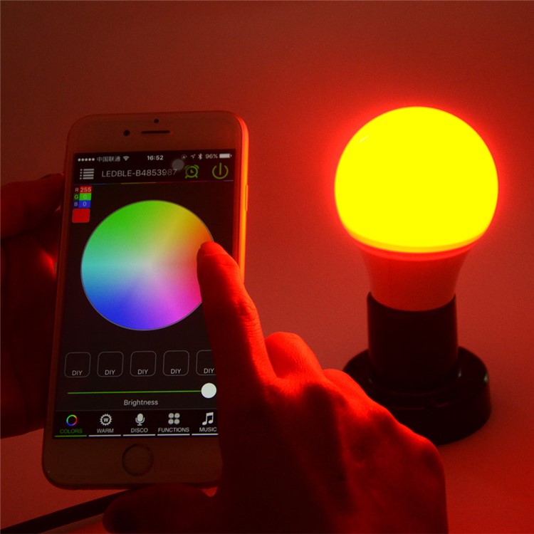 YOUOKLIGHT YK0074 LED Bluetooth Smart Bulb 4.5W E27 RGBW Color Changing LED Bluetooth 4.0 Smart Light Bulb-7