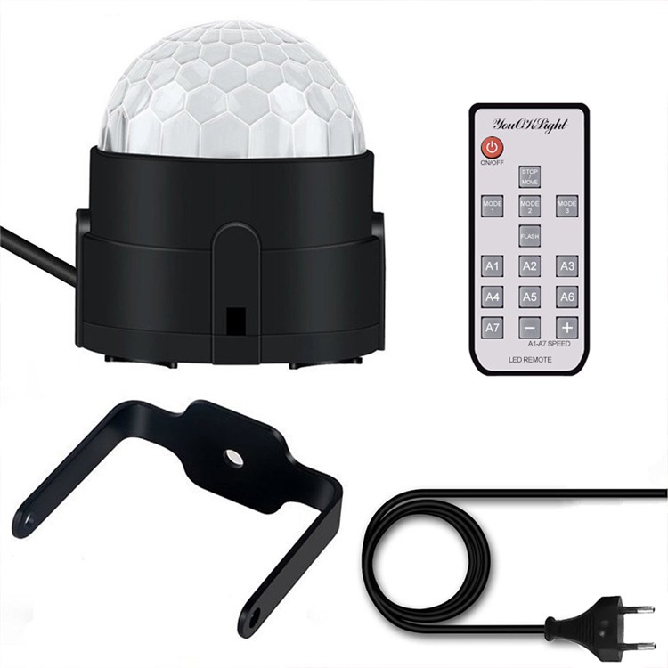 2PCS/Set YOUOKLIGHT Sound Disco Lights Party Lighting Disco Ball Speaker Strobe Rotating Lamp with Remote Control - EU Plug-13