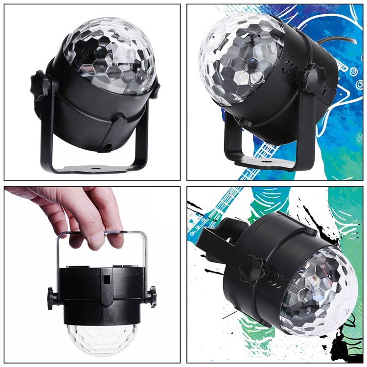 2PCS/Set YOUOKLIGHT Sound Disco Lights Party Lighting Disco Ball Speaker Strobe Rotating Lamp with Remote Control - EU Plug-5
