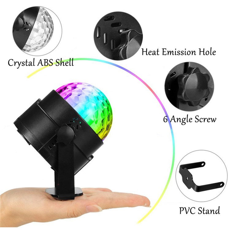 2PCS/Set YOUOKLIGHT Sound Disco Lights Party Lighting Disco Ball Speaker Strobe Rotating Lamp with Remote Control - EU Plug-8