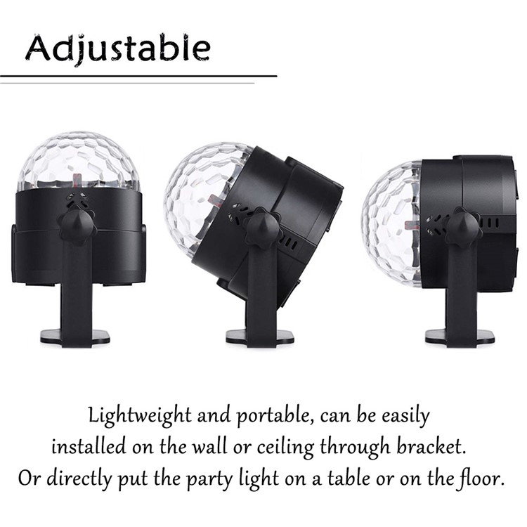 2PCS/Set YOUOKLIGHT Sound Disco Lights Party Lighting Disco Ball Speaker Strobe Rotating Lamp with Remote Control - EU Plug-9