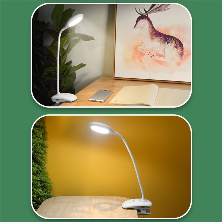TGX-770 Touch Switch Clip Schreibtischlampe Augenschutz Leselicht Wiederaufladbare USB LED Tischleuchte-9